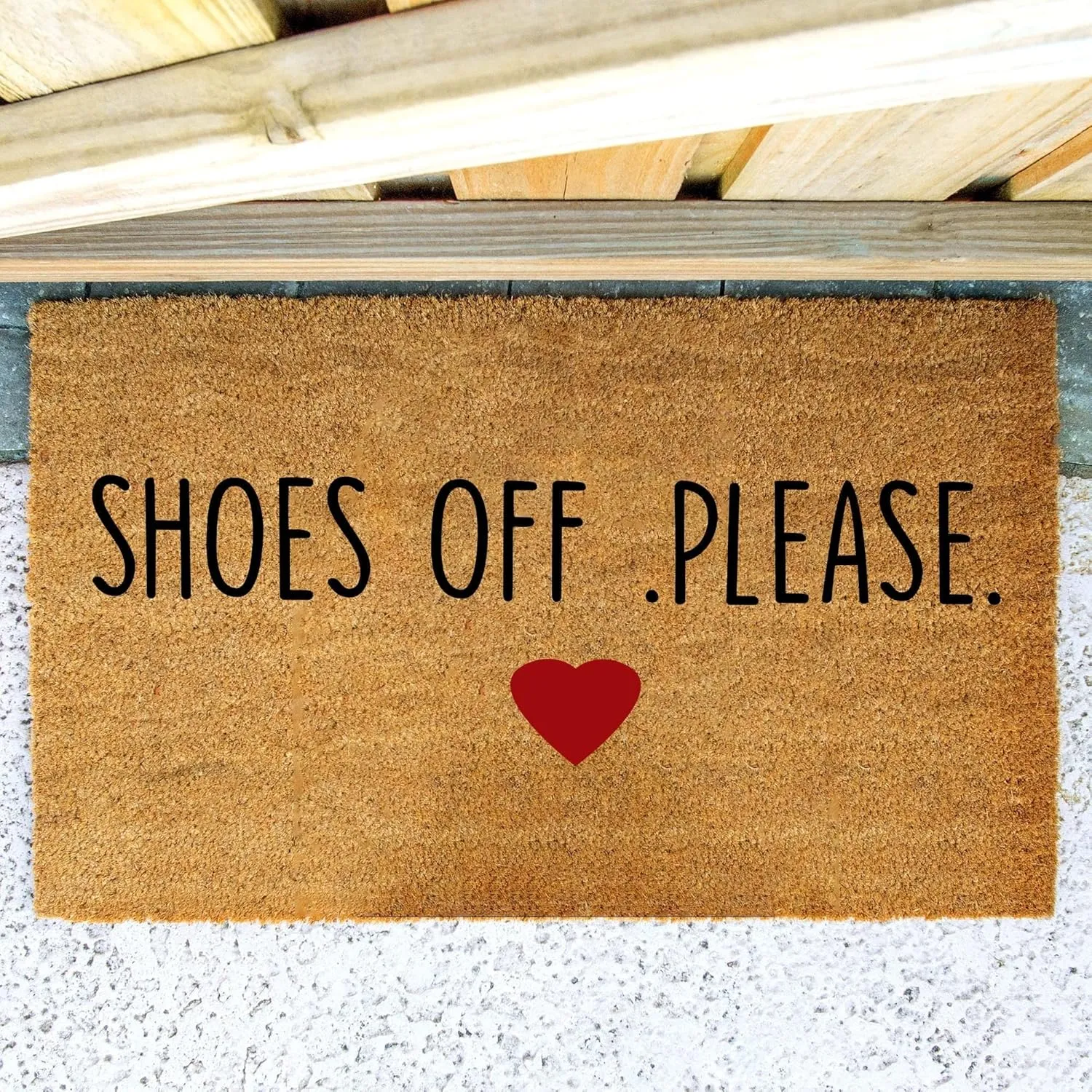 Rugs for Living Room Shoes Off Please Doormat All-Natural Non-Slip Funny Doormat Non-Slip Washable Mat Cute Rugs for Kitchen Front Door Outdoor Entrance Indoor 20x32 inch