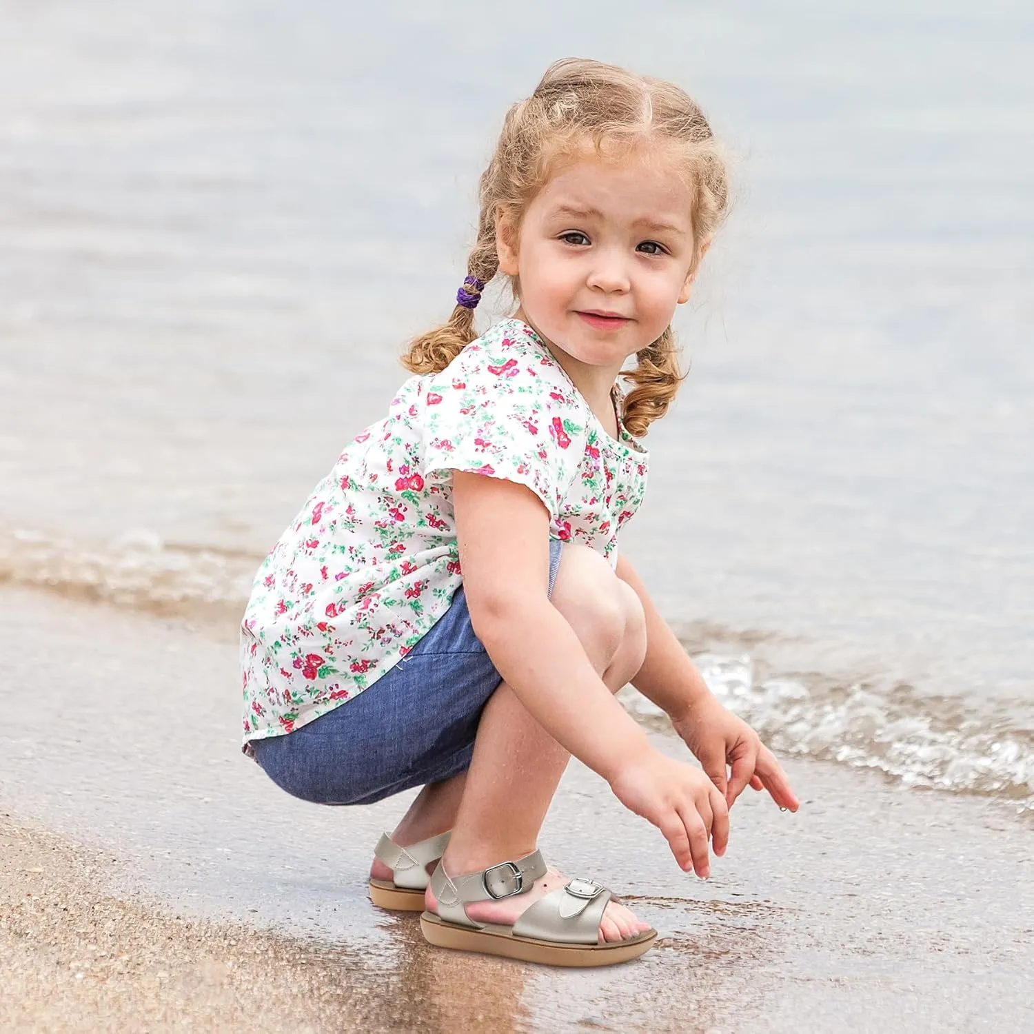 SANDALUP Summer Sandals w Double Buckle for Toddler Girls/Boys