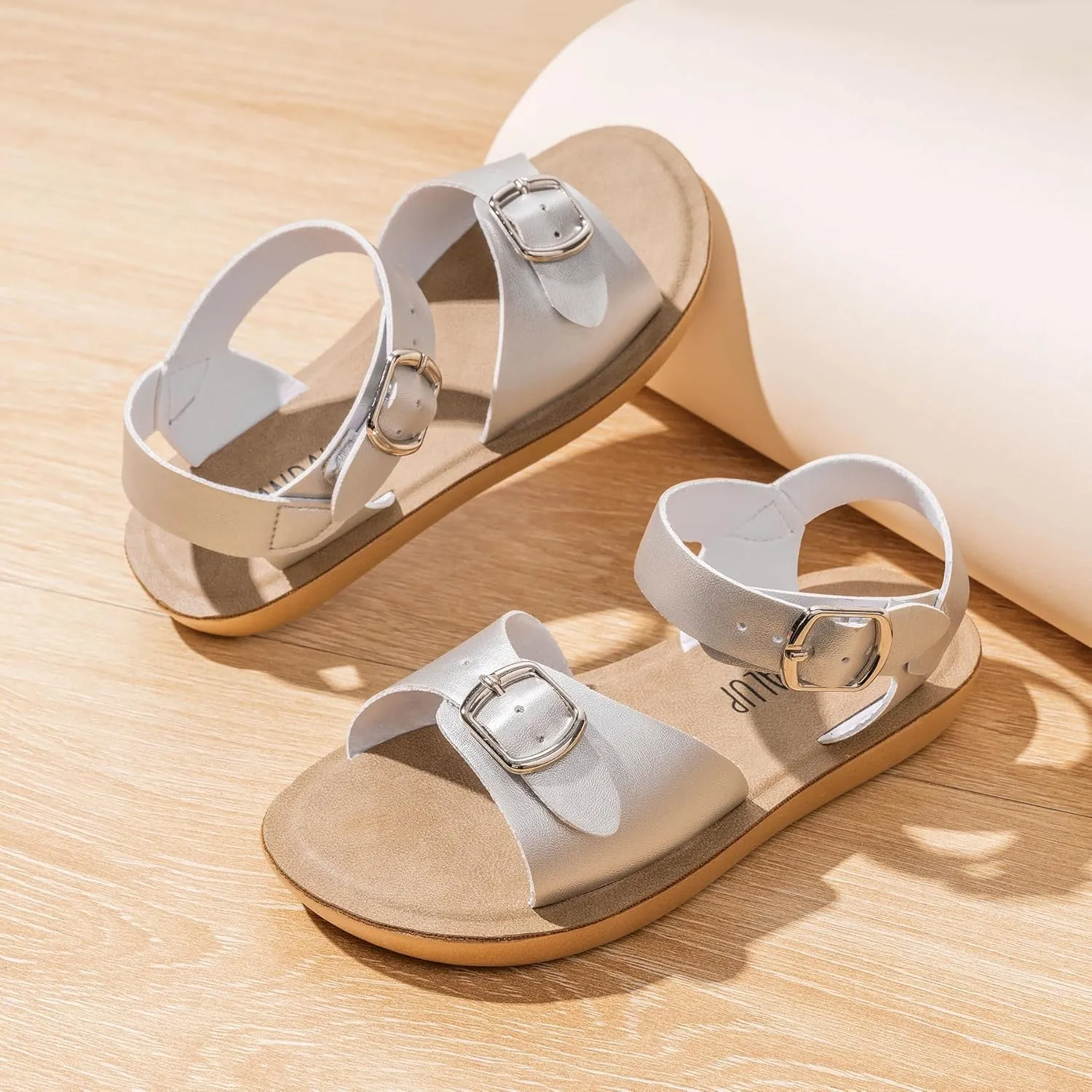 SANDALUP Summer Sandals w Double Buckle for Toddler Girls/Boys