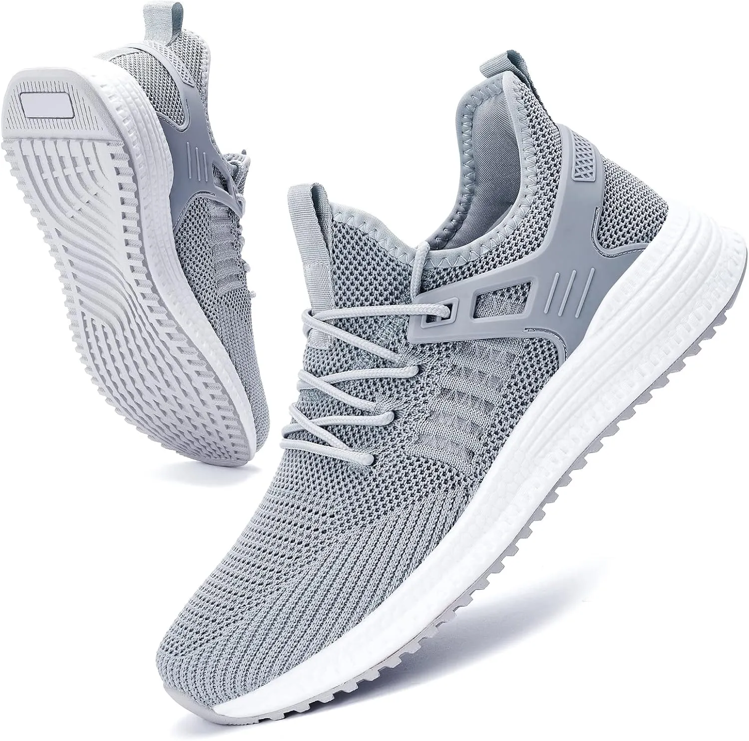 SDolphin Men's Running Shoes Sneakers - Tennis Workout Walking Gym Athletic Rubber Sole Breathable Comfortable Non Slip Fashion Shoes