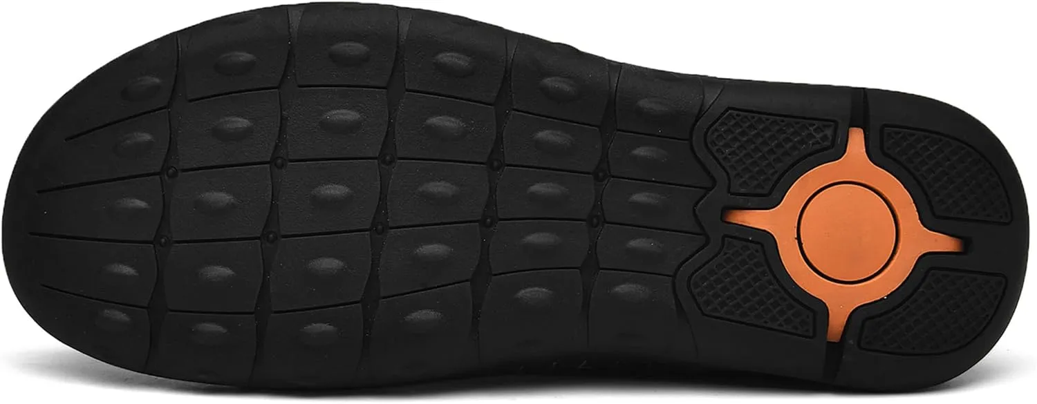 Shaire Men's Casual Leather Slip on Shoes, Breathable Comfortable Walking Shoes for Men
