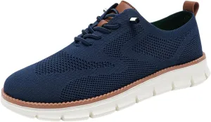 Shoes for Men Mens Casual Dress Oxfords Business Mesh Walking Shoes Tennis Comfortable Sneakers Lightweight Soft Sole & Breathable Fashion Sneakers