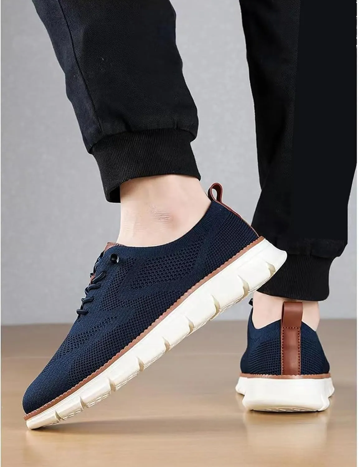 Shoes for Men Mens Casual Dress Oxfords Business Mesh Walking Shoes Tennis Comfortable Sneakers Lightweight Soft Sole & Breathable Fashion Sneakers