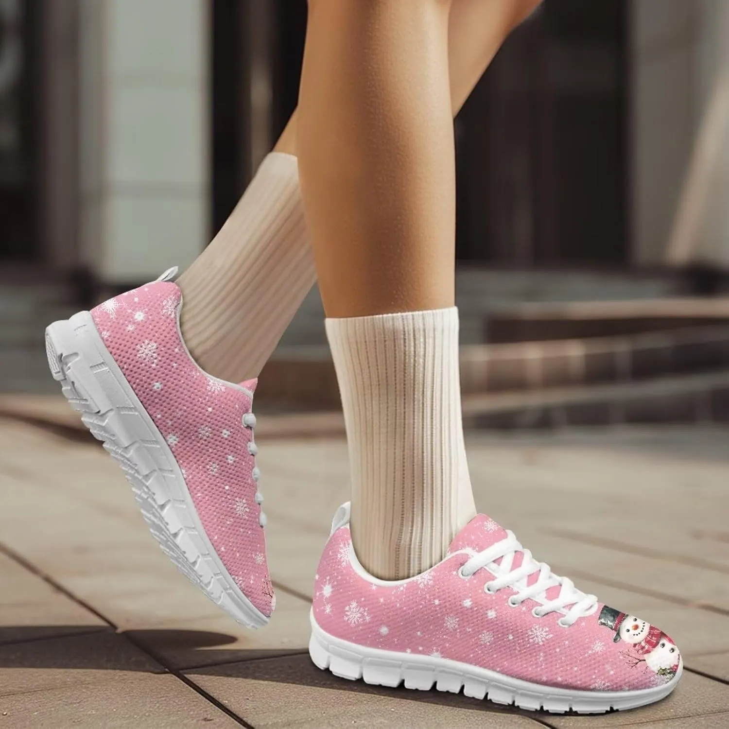 Shoes Women Cozy Casual Breathable Lightweight Athletic Sneakers Workout Lace-Up Exercise Shoes for Ladies US 5-12