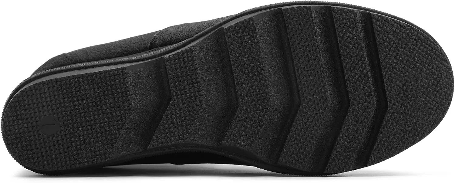 shoeslocker Womens Wedge Boots Women's Ankle Boots Suede Low Wedges - Comfort & Fashion Boots for womens