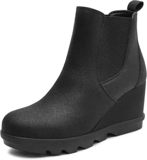 shoeslocker Womens Wedge Boots Women's Ankle Boots Suede Low Wedges - Comfort & Fashion Boots for womens