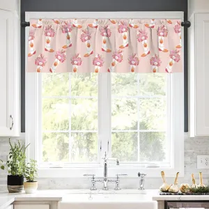 Short Curtains 60X18 Inch, Cute Cowboy Boots with Wild Flowers Soft Blackout Curtains for Small Windows, Window Drapes for Bedroom, Kitchen, Apartment (1 Panel)