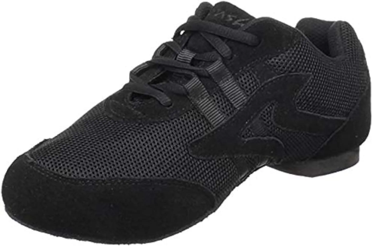 Skazz by Sansha Womens Dance Studio Exercise Sneakers Mesh Man-Made Rubber Split-Sole Majestic, Black