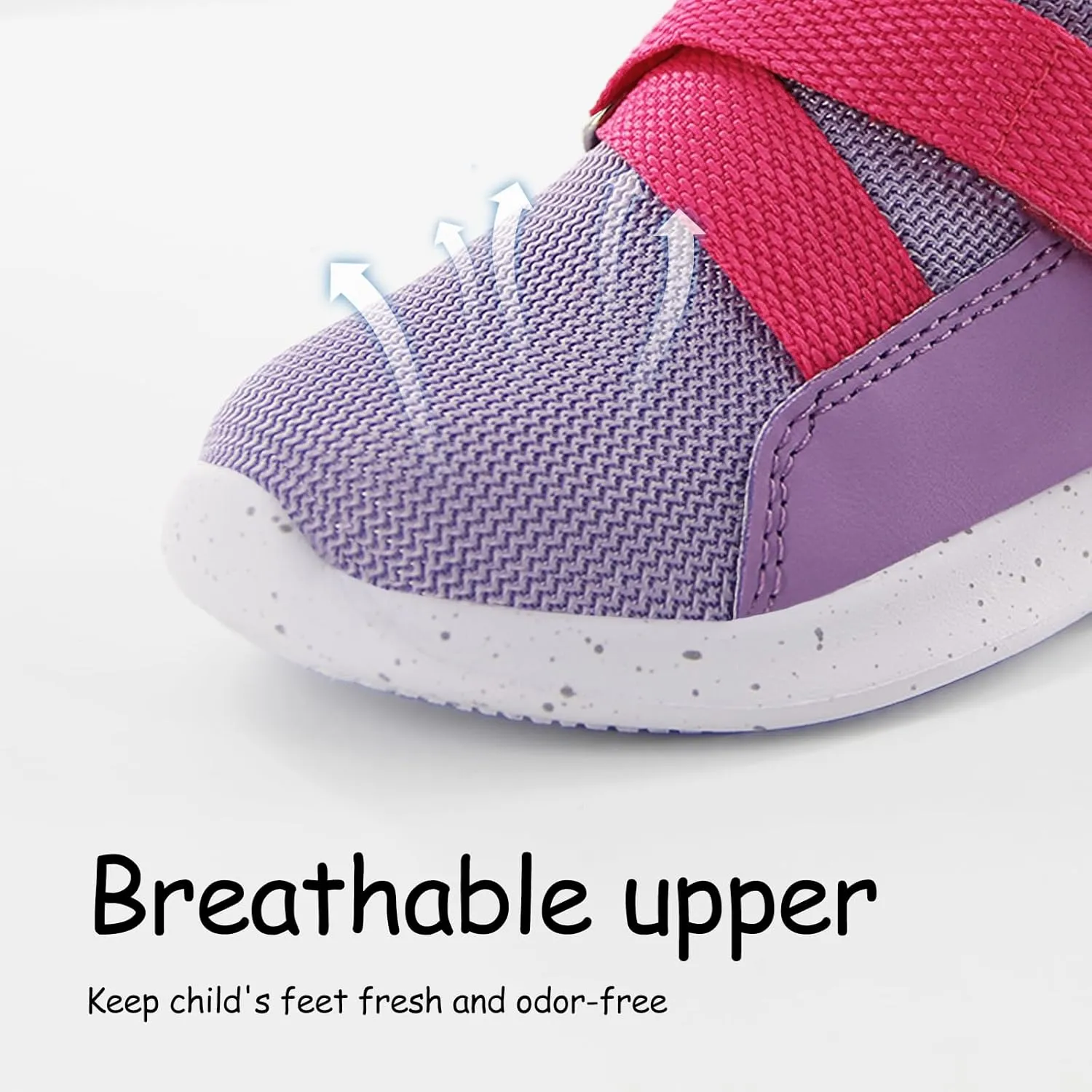 SKYWHEEL Toddler Tennis Shoes Boys Girls Barefoot Slip On Shoes Kids Lightweight Breathable Sports Sneakers for Walking Running