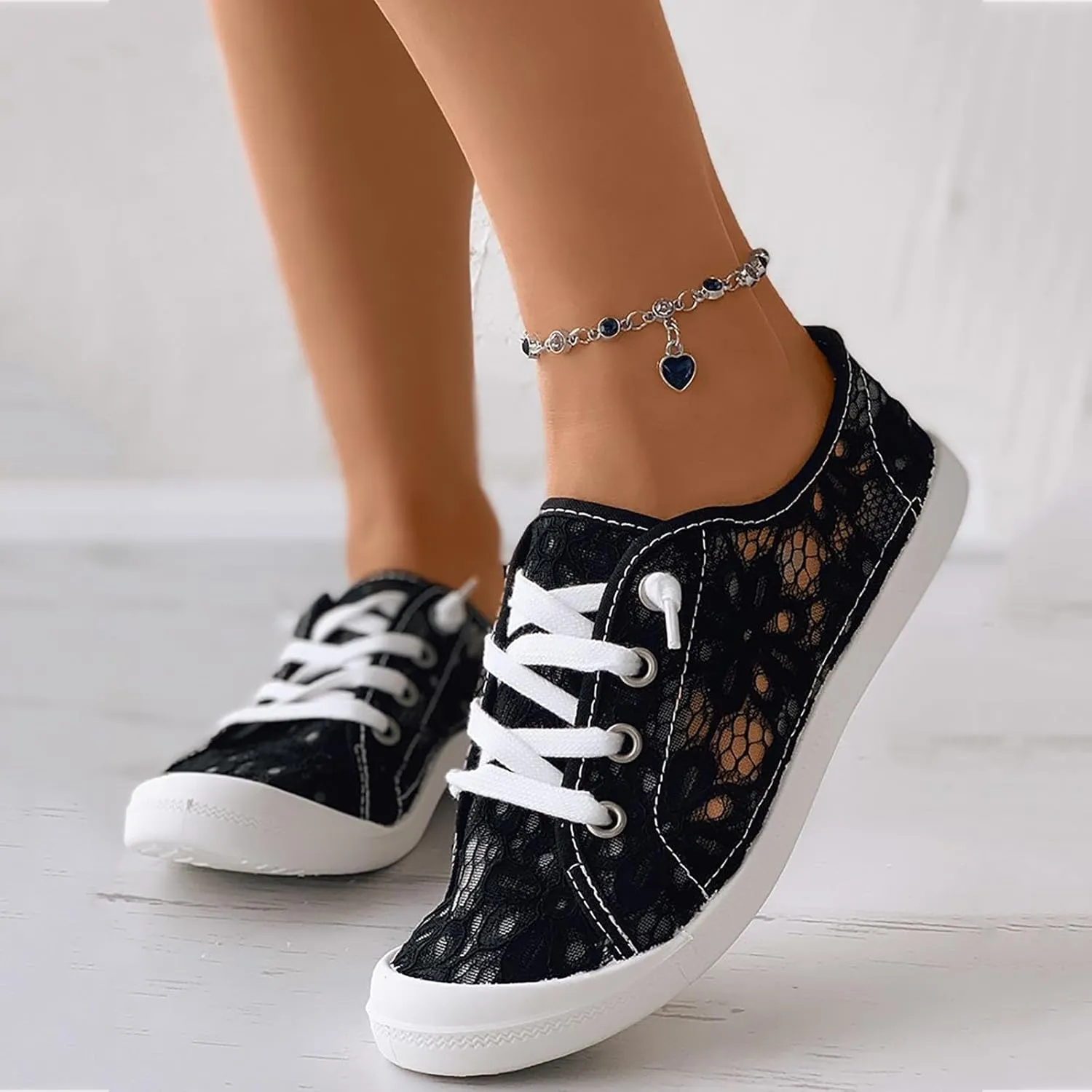 Slip Ladies Loafers for Women's Shoes Vulcanize Flat On Lace Women's Casual Shoes Casual Lace up Sneaker