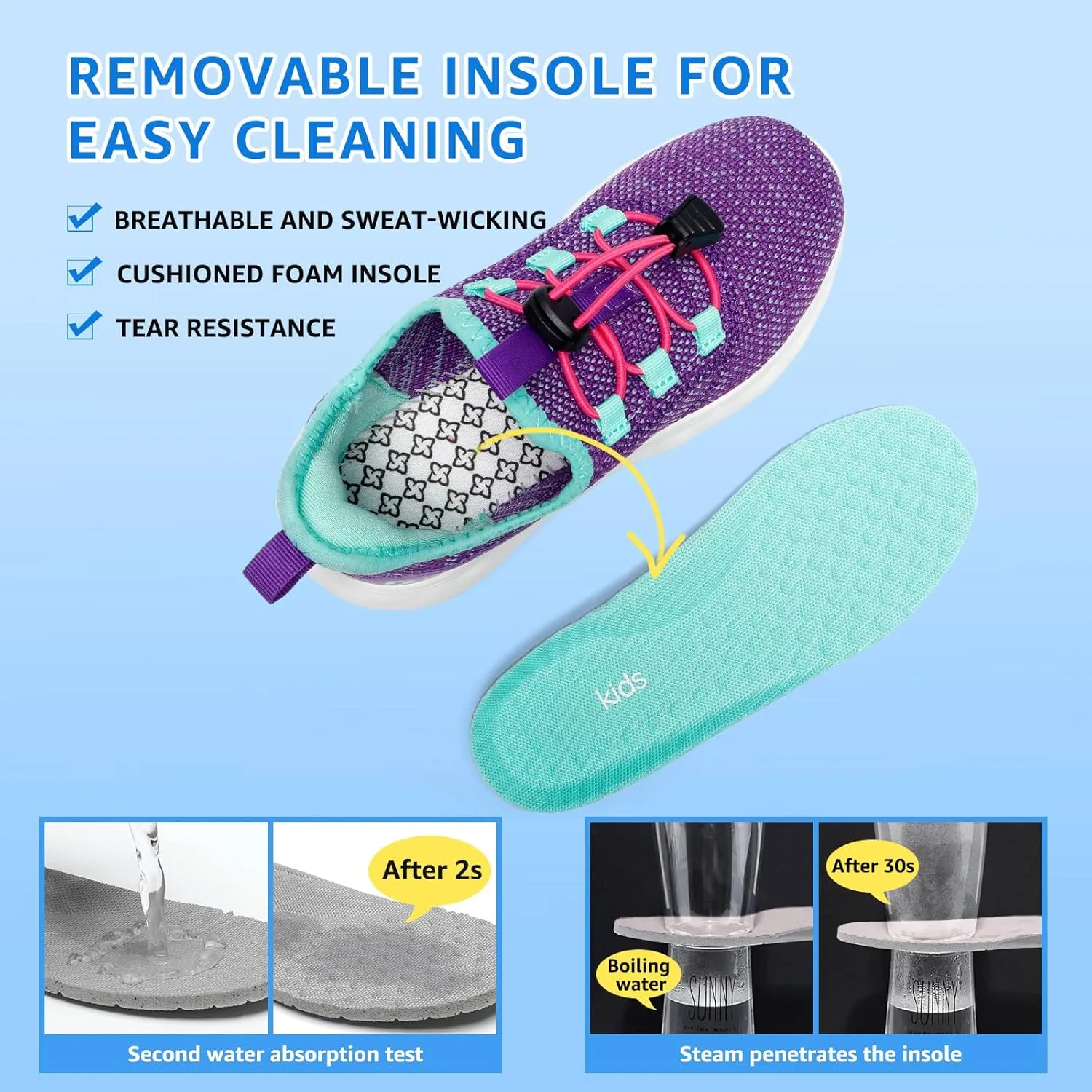 Sneakers for Girls Slip on Shoes Boys School Shoes