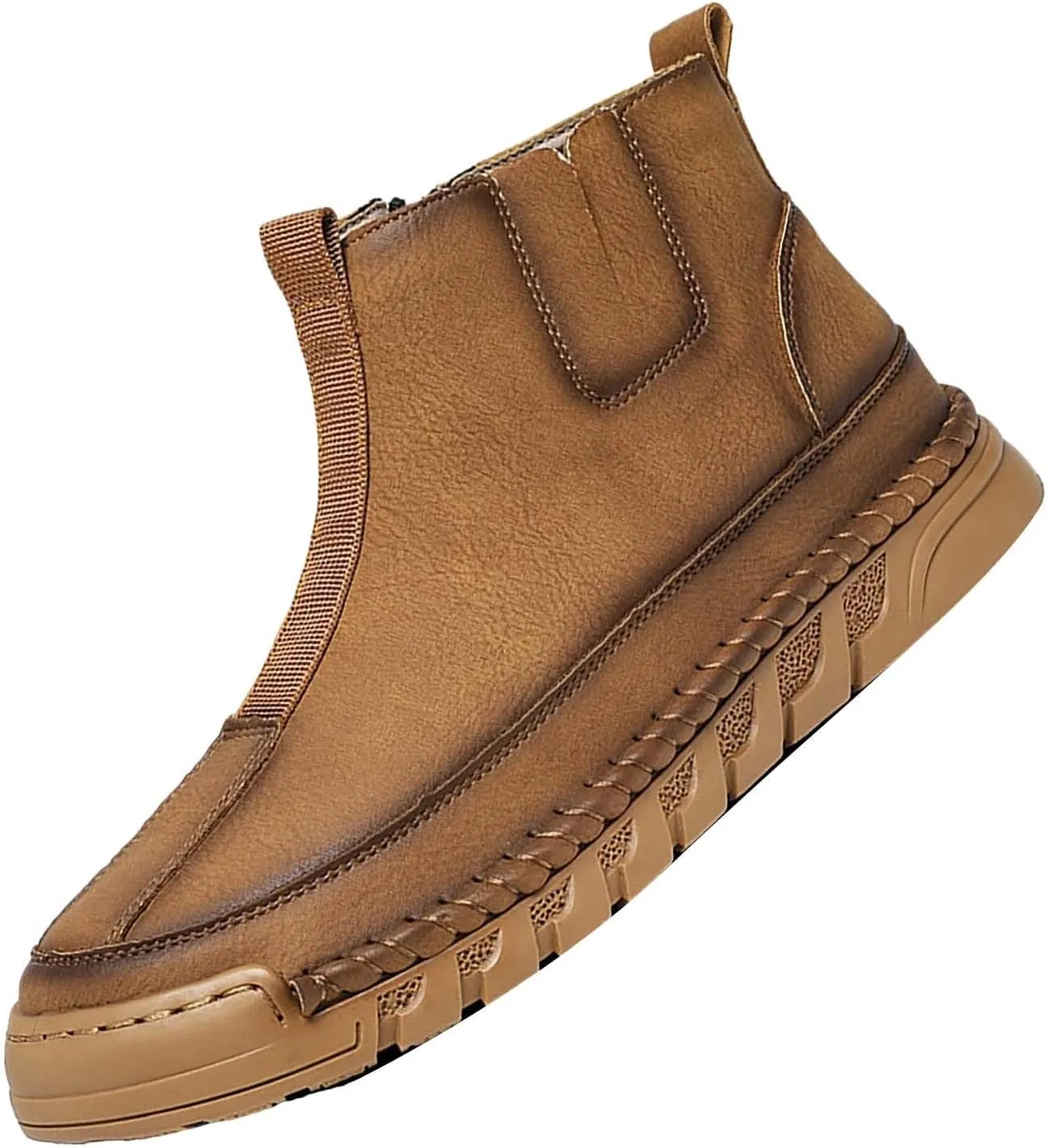 Snow Shoes For Men Leather Slip On Ankle Booties Non-Slip Casual Shoes Hiking Boots Women 𝐖aterproof