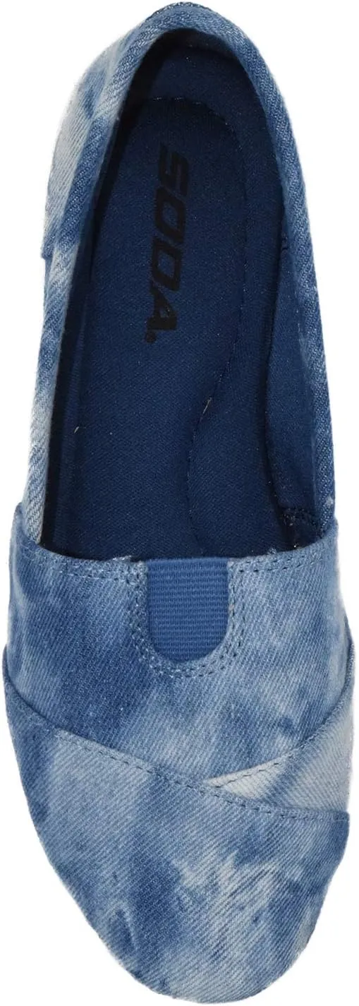 Soda Shoes Women's Obji Round Toe Casual Flat with Padded Insole