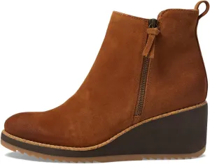 Sofft Womens Emeline Zipper Suede Wedge Boots