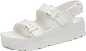 SOSOWHLTE Women's Platform Sandals with Arch Support - 3 Adjustable Straps Summer Beach Sandals, Lightweight & Slip-Resistant