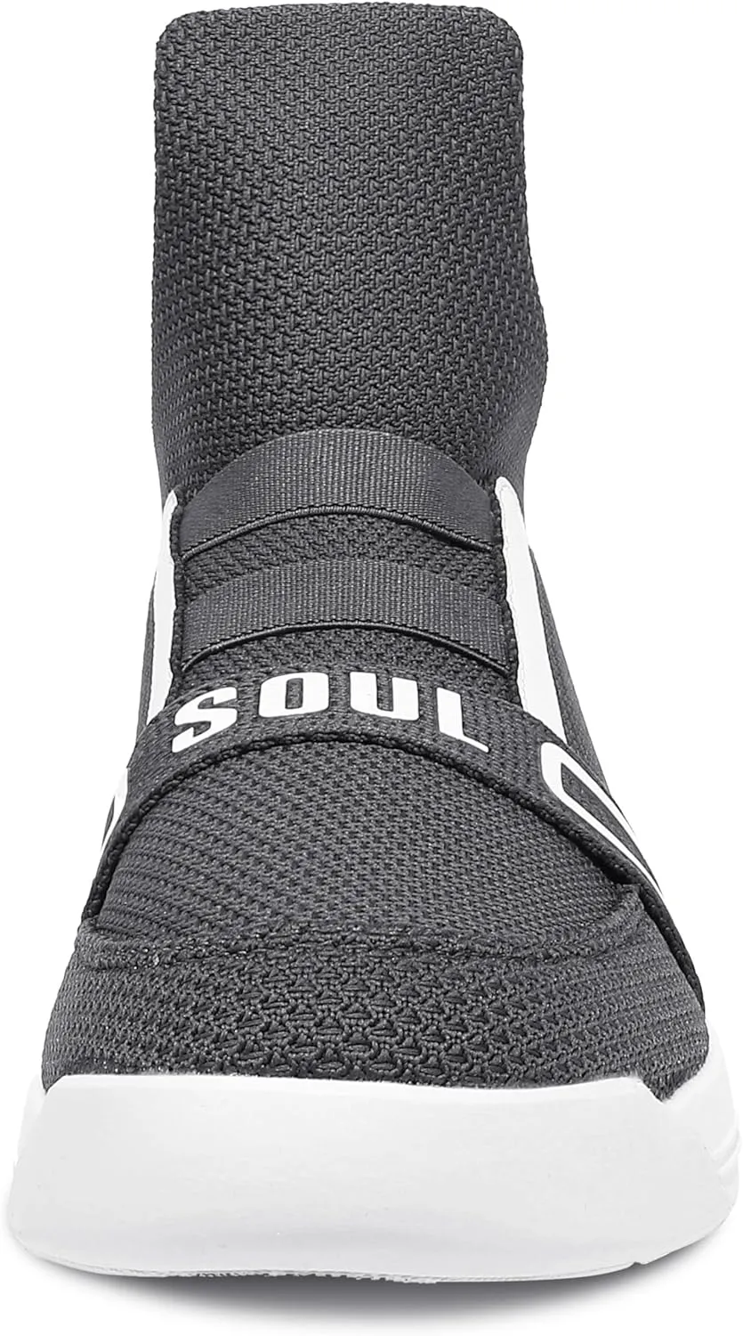 Soulsfeng High Top Running Shoes for Men Lightweight Breathable Mesh Walking Athletic Sneakers