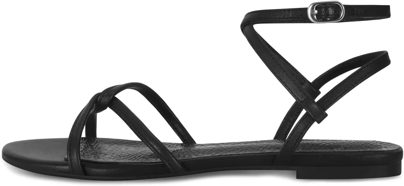 SOVANYOU Strappy Sandals for Women Dressy Flat Sandals Open Toe Cute Summer Sandal with Cross Ankle Strap