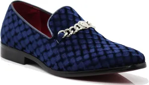 SPK05 Men's Vintage Satin Silky Floral Print Embroidery Loafers Slip On Shoes Classic Tuxedo Dress Shoes