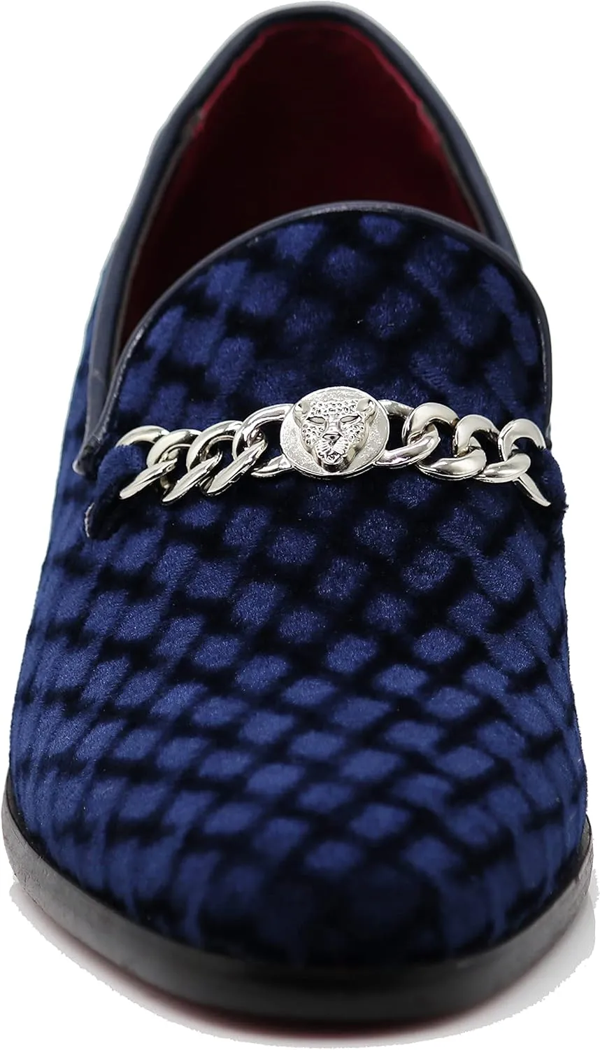 SPK05 Men's Vintage Satin Silky Floral Print Embroidery Loafers Slip On Shoes Classic Tuxedo Dress Shoes