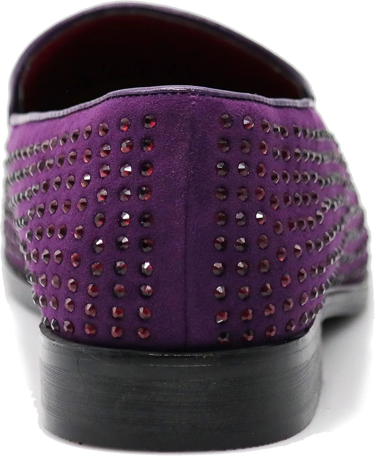 SPK26 Men's Vintage Velvet Rhinestone Designer Dress Loafers Slip On Shoes Classic Tuxedo Dress Shoes