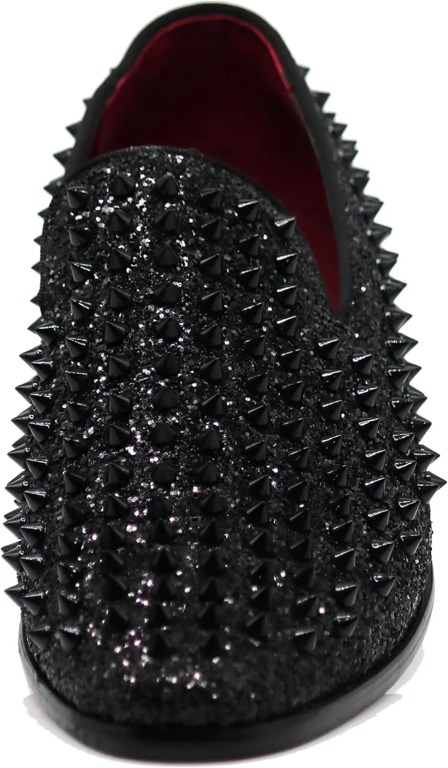 SPK70 Men's Vintage Spike Dress Loafers Slip On Fashion Shoes Classic Tuxedo Dress Shoes