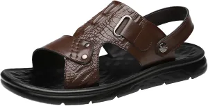 Sports Beach Sliding Outdoor Remote Slippers S Men's Shoes Sole Leather Heel