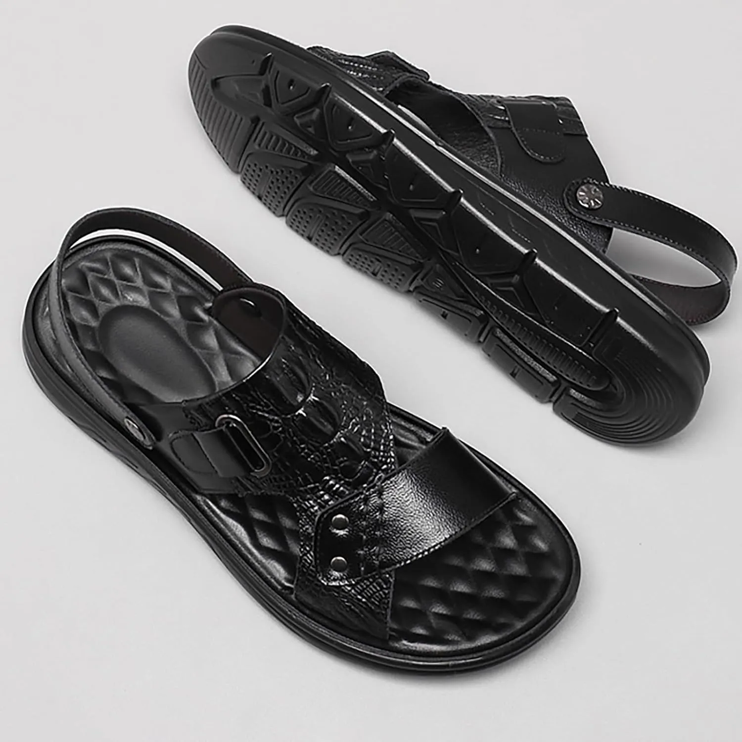Sports Beach Sliding Outdoor Remote Slippers S Men's Shoes Sole Leather Heel
