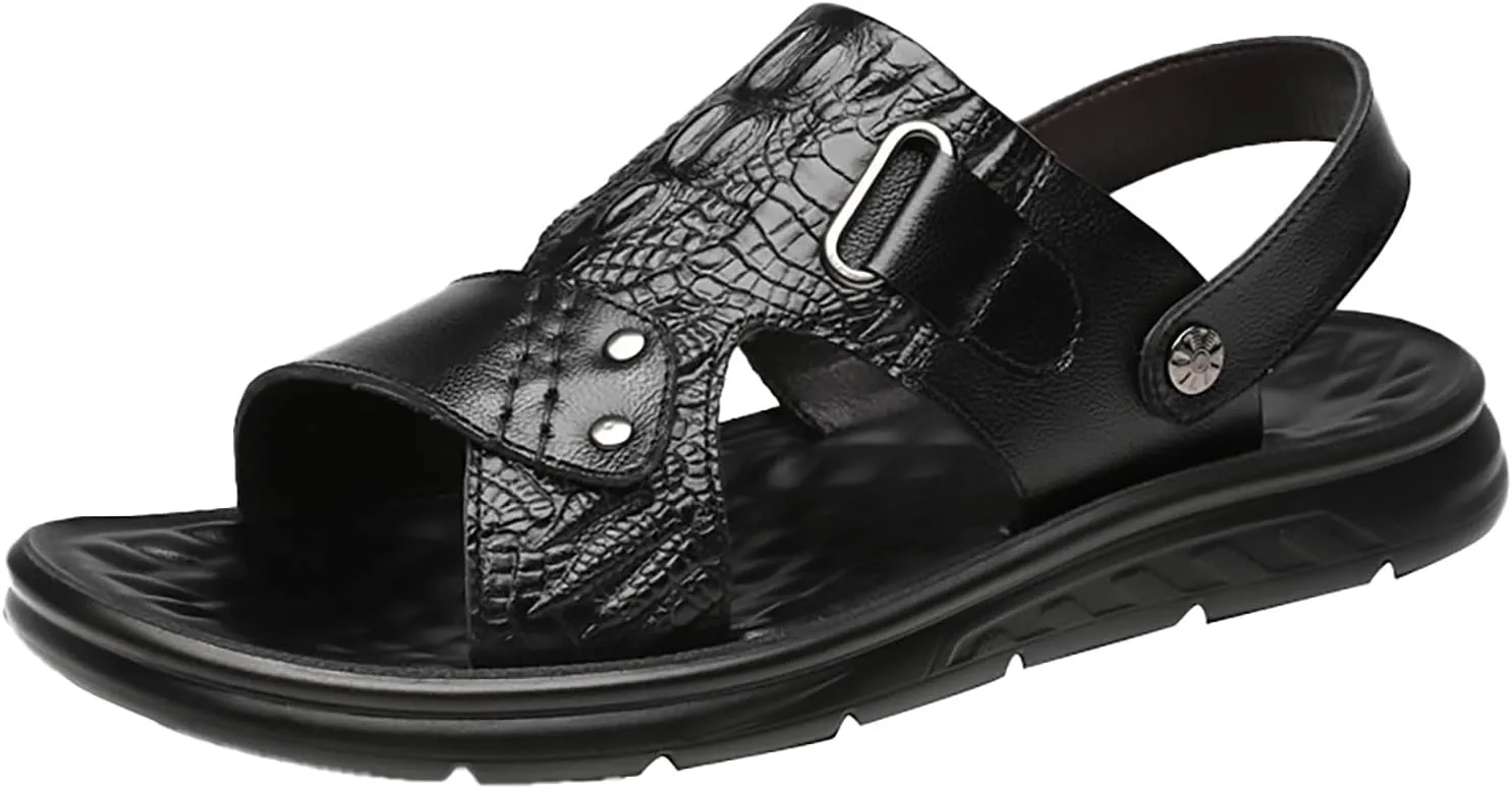Sports Beach Sliding Outdoor Remote Slippers S Men's Shoes Sole Leather Heel
