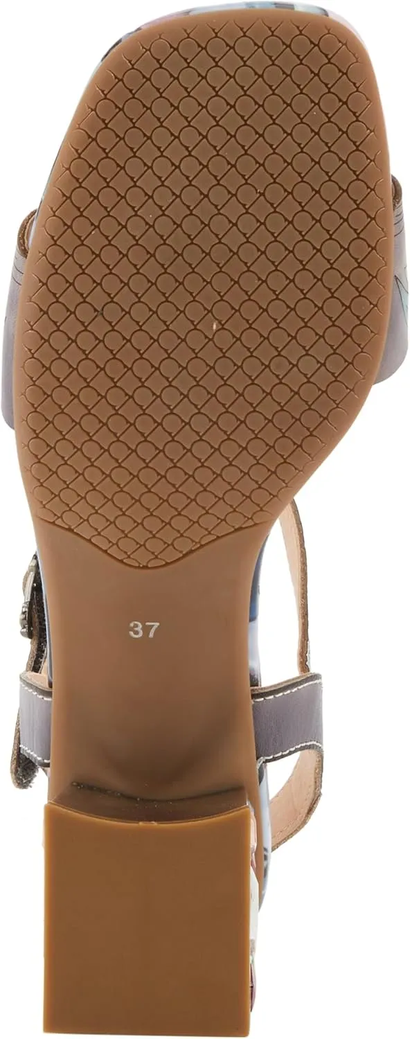 Spring Step L'Artiste Women's ILUMINADA Jewel Heel Sandals - Sparkling Glamour and Sophisticated Comfort