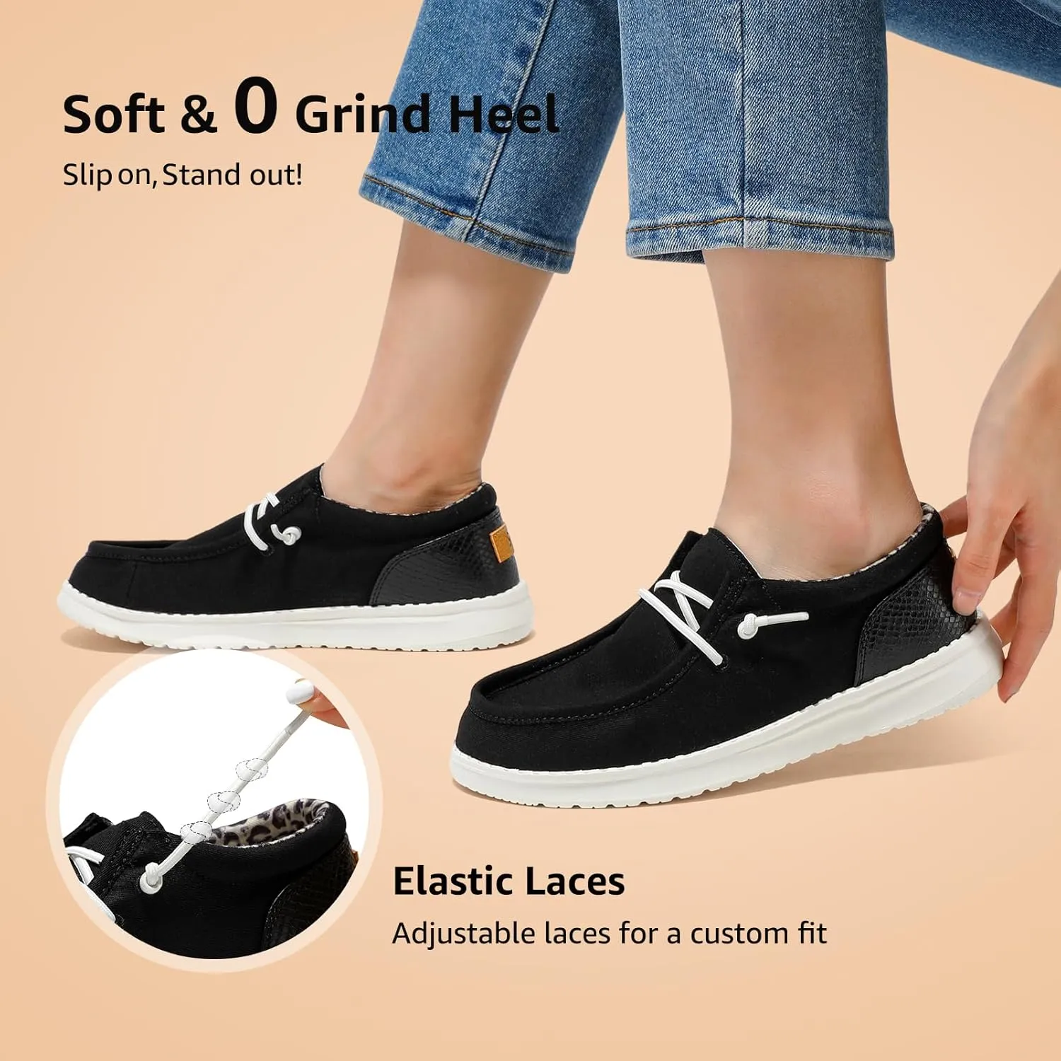 STQ Women's Orthopedic Loafers丨Lightweight Casual Boat Shoes for Plantar Fasciitis