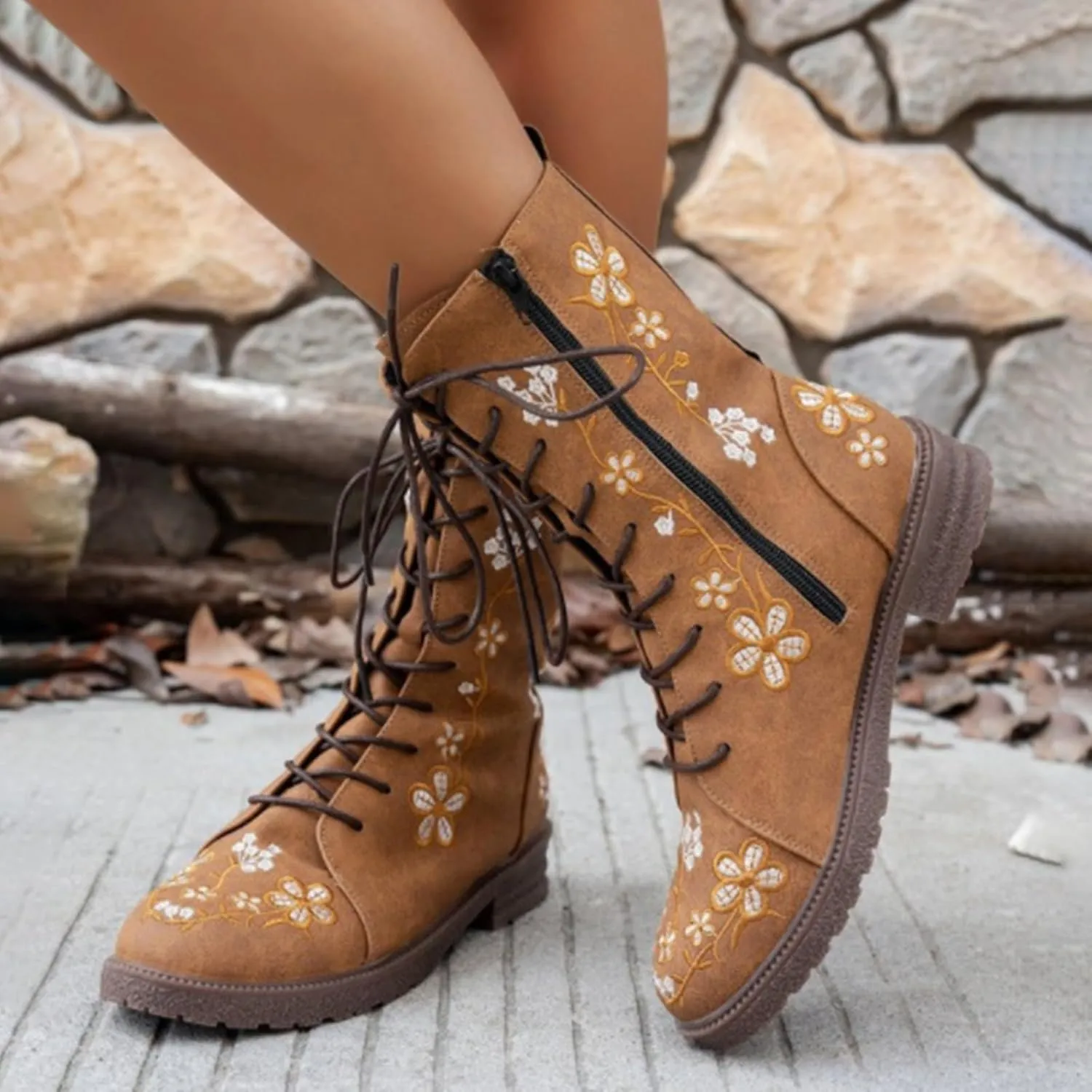 Suede over The Knee Boots for Women Wide Calf Boots Both Fashionable And Warm Womens Boots Mid Calf High Heel