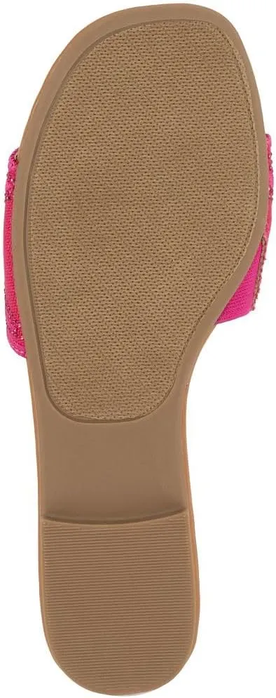 Sugar Women's Slide Sandals – Stylish Slip-On Flats for Casual, Dressy, Beach, or Pool Wear