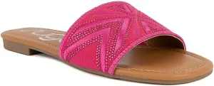 Sugar Women's Slide Sandals – Stylish Slip-On Flats for Casual, Dressy, Beach, or Pool Wear