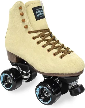 Sure-Grip Boardwalk Unisex Outdoor Roller Skates - Retro Boots with Suede Leather & Rubber - ABEC 3 Bearings & Aluminum Trucks - Boardwalk 82A Outdoor Wheels