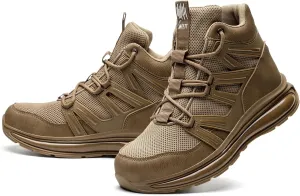 SYLPHID Men Steel Toe Sneakers Women Safety Shoes High top Work Shoe with Air Cushion Lightweight Breathable Puncture Proof