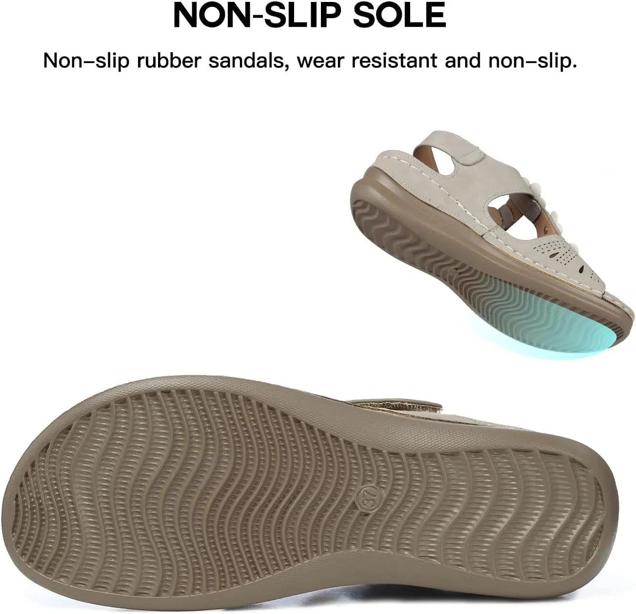 TEMOFON Wedge Sandals for Women Comfortable: Open Toe Sandals with Low Wedges - Dressy Summer Casual Sandals - Flat Comfy Walking Sandals