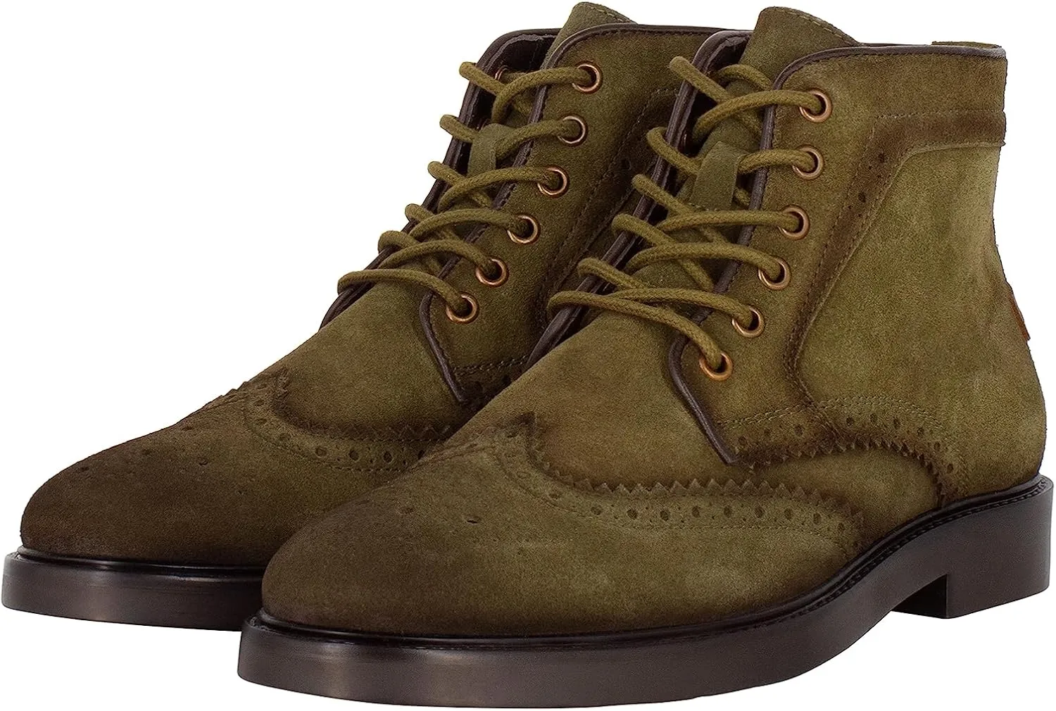TEYLON Men's Classic Brogue Ankle Boots
