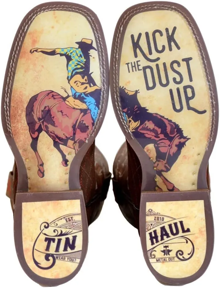 Tin Haul Western Boots Mens Asphalt Cracks Tan 14-020-0101-5021 TA
