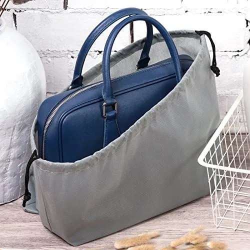 TINTON LIFE® Set of 10 Non-woven 19.7"x19.7" Drawstring Dust Cover Bag with Visual Window for Handbags Purses Shoes(Grey)