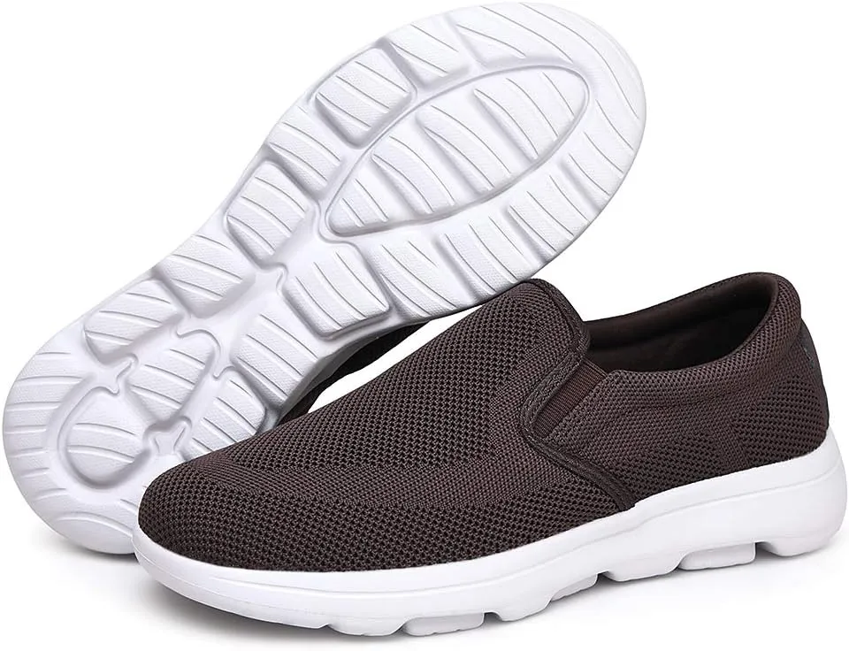 TIOSEBON Men's Mesh Slip On Walking Shoes Loafers-Work Drving Tennis Shoes