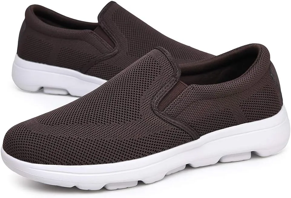 TIOSEBON Men's Mesh Slip On Walking Shoes Loafers-Work Drving Tennis Shoes