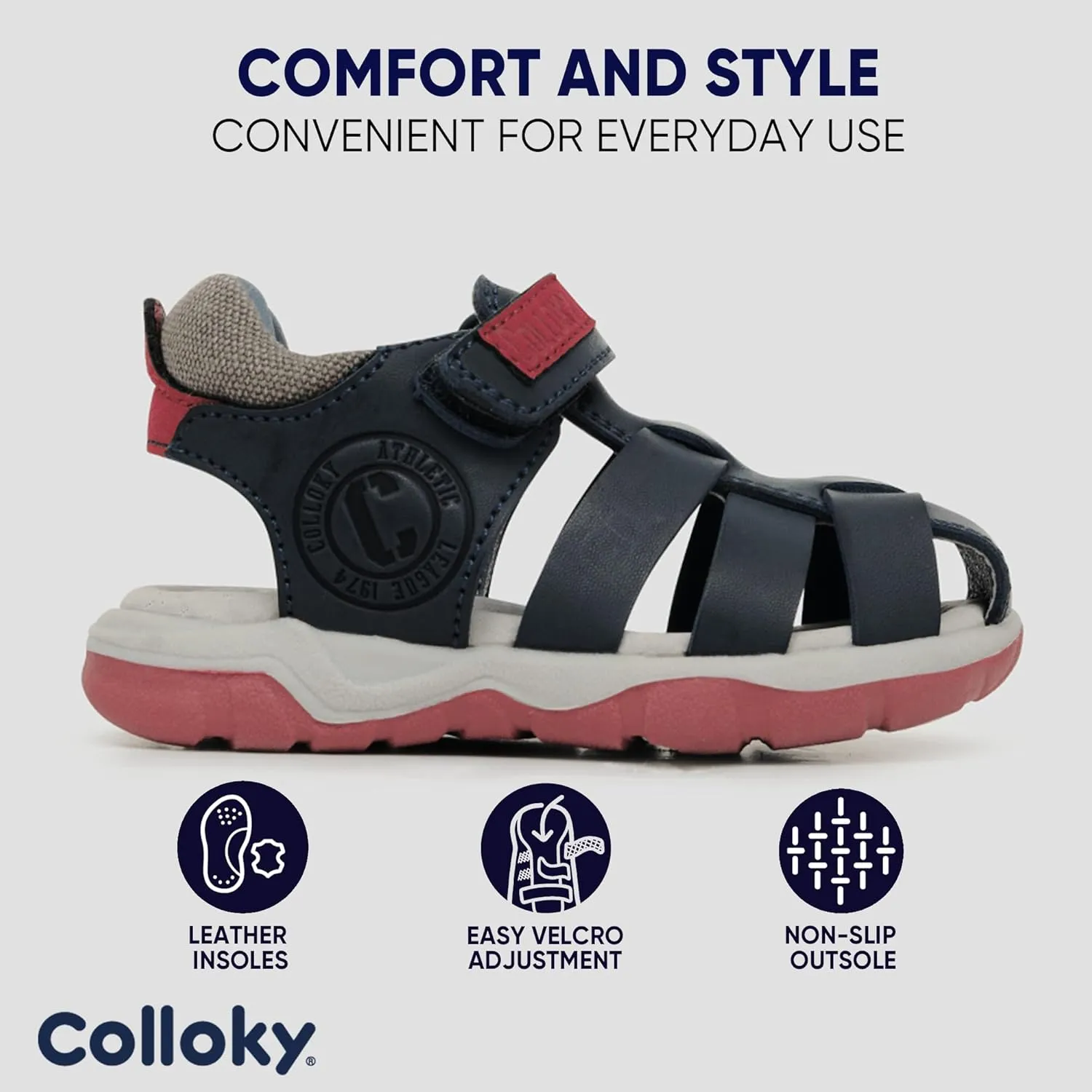 Toddler Boys Fisherman Sandals - Closed Toe, Breathable & Adjustable Velcro Fit for Outdoor Adventures - Perfect Fit & Stylish Design
