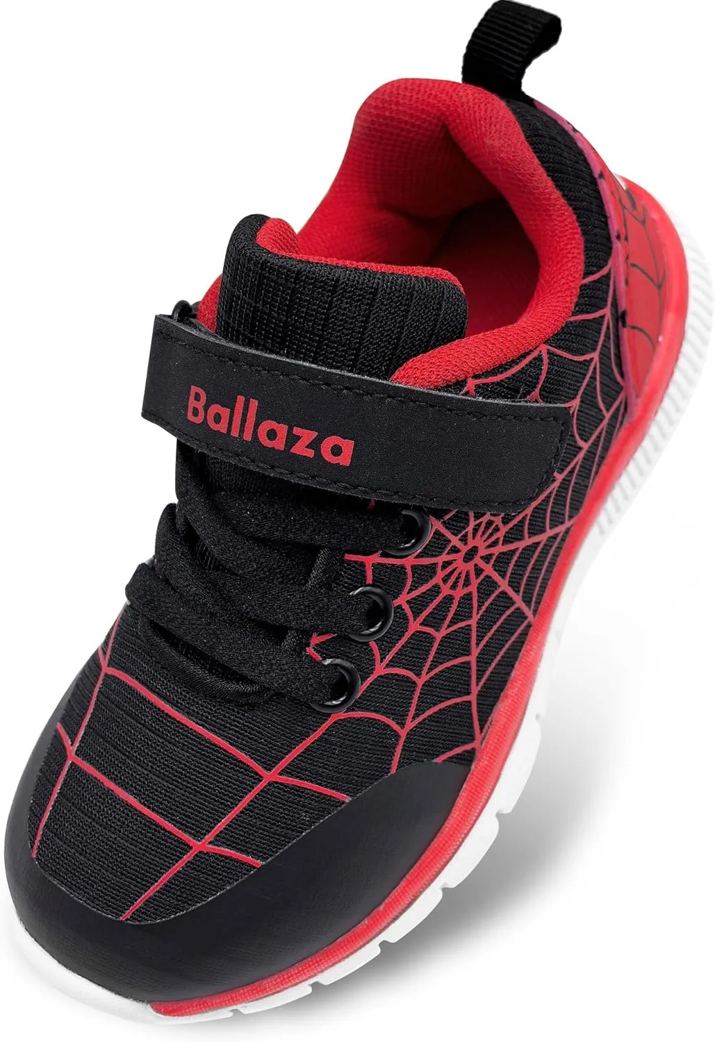 Toddler Kid Spider Design Sneakers with Non-Slip Sole, Breathable Mesh, and Hook-and-Loop Closure