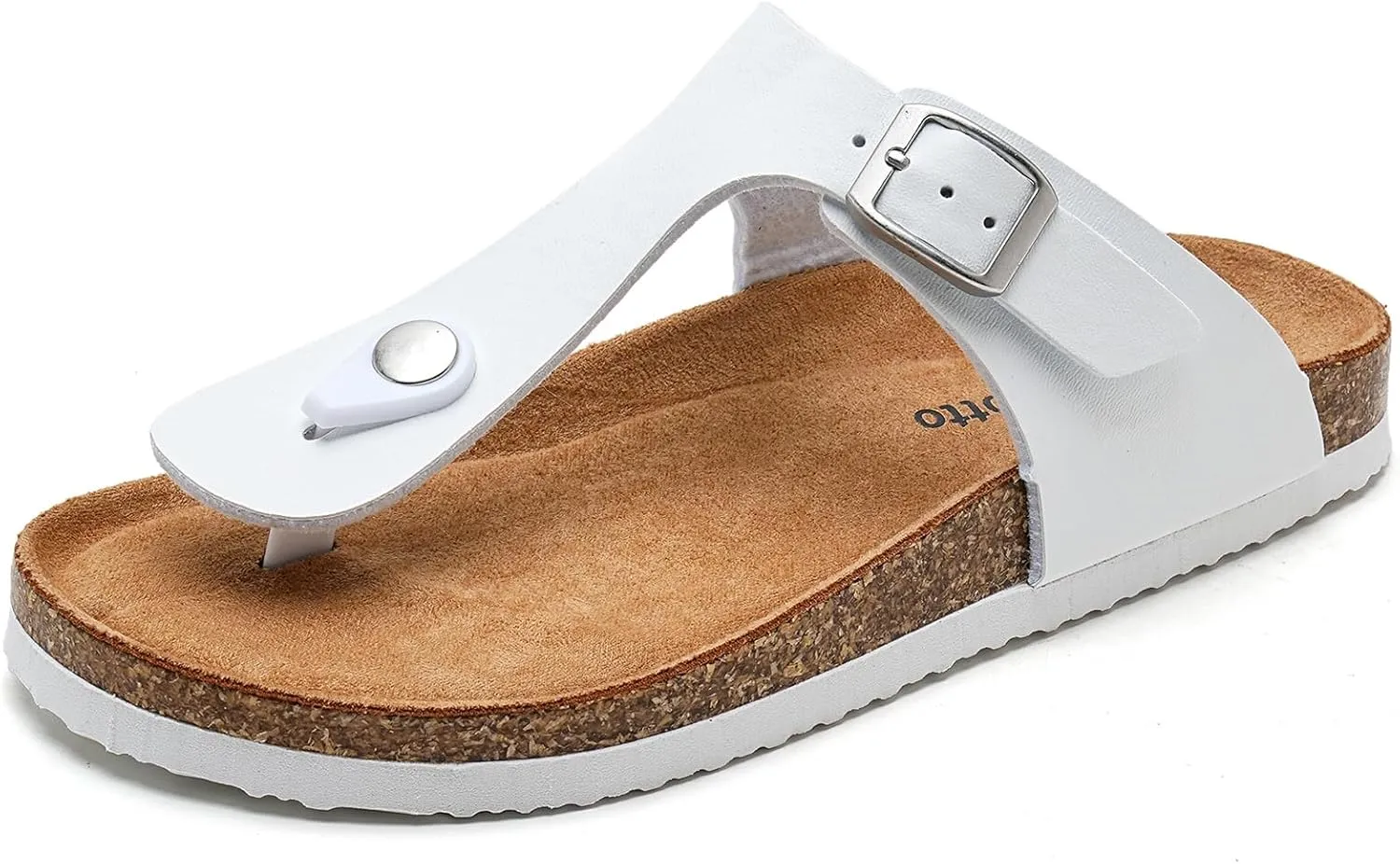 Torotto Boys Girls Glitter Slide Sandals Kids Flip Flops Cork Slipper with Adjustable Straps (Toddler/Little Kid/Big Kid)