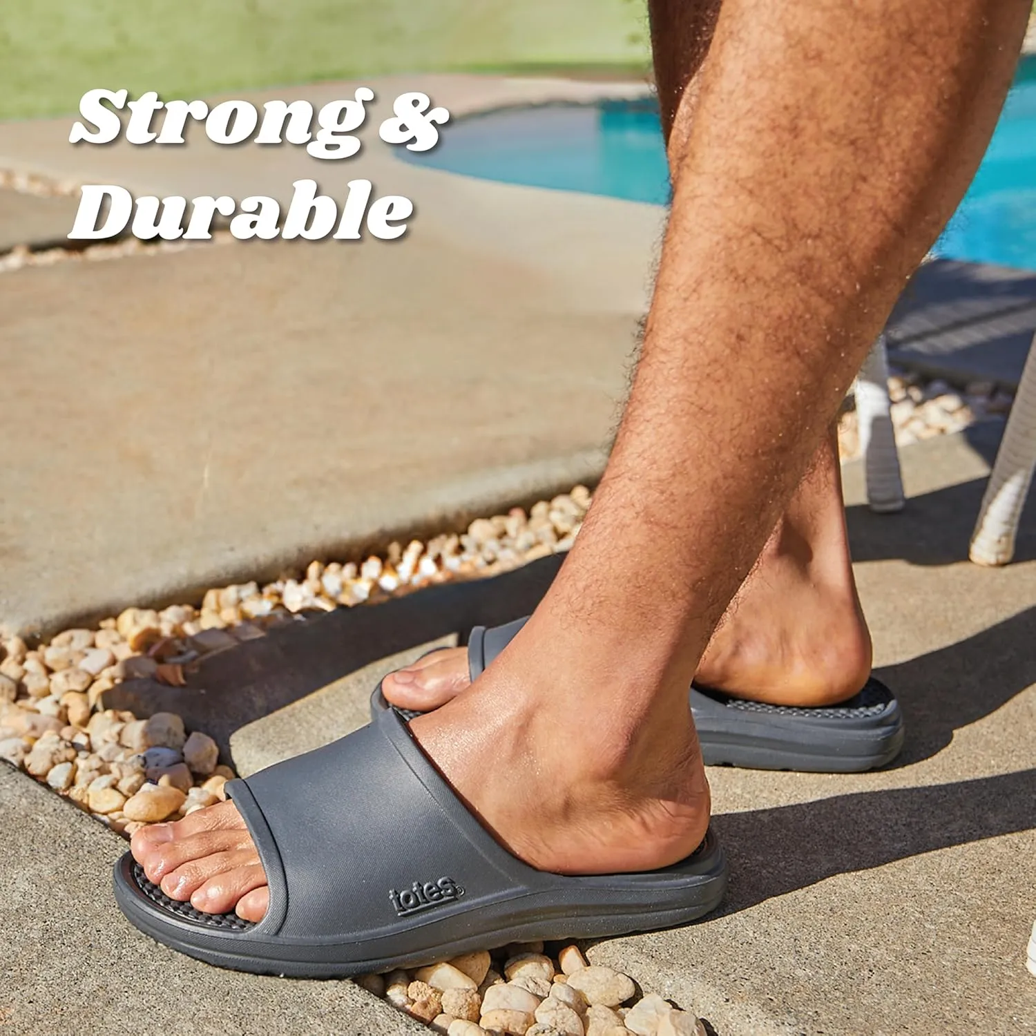 totes Men's Everywear Slide Sandal