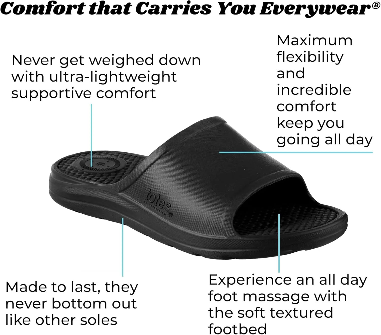 totes Men's Everywear Slide Sandal