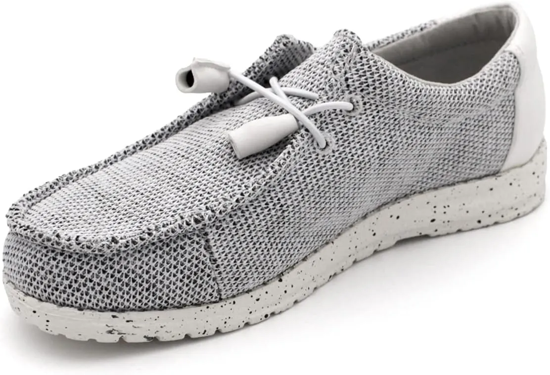 Town Forst Womens Hola Knit Upper Fashion Slip On Loafers White Mesh