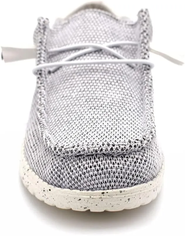 Town Forst Womens Hola Knit Upper Fashion Slip On Loafers White Mesh