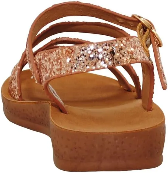TRENDSUP Kids Sparkling Flat Sandals