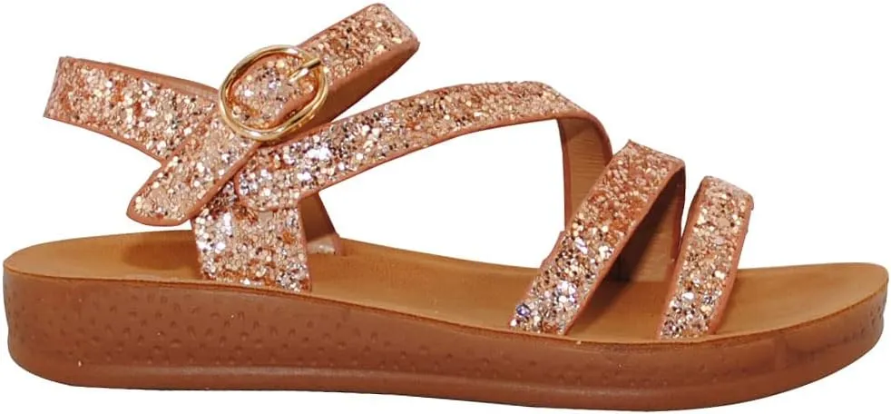 TRENDSUP Kids Sparkling Flat Sandals